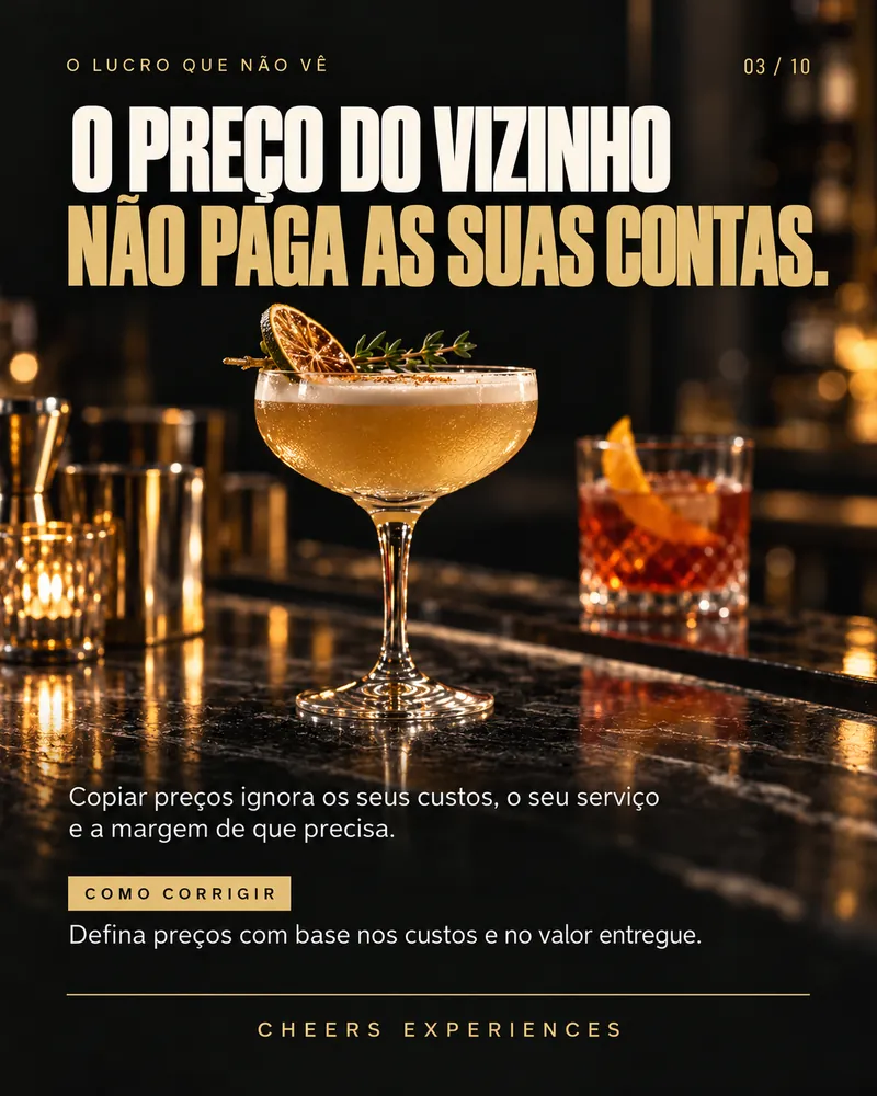 03/10 · O preço do vizinho não paga as suas contas. Copiar preços ignora os seus custos, o seu serviço e a margem de que precisa. Como corrigir: Defina preços com base nos custos e no valor entregue.