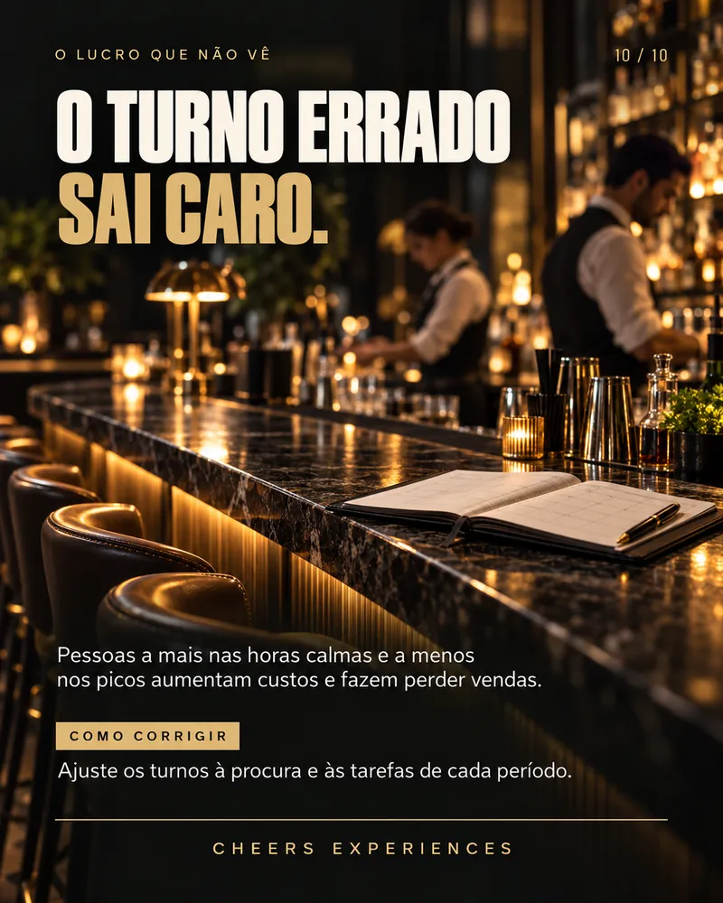 10/10 · O turno errado sai caro. Pessoas a mais nas horas calmas e a menos nos picos aumentam custos e fazem perder vendas. Como corrigir: Ajuste os turnos à procura e às tarefas de cada período.